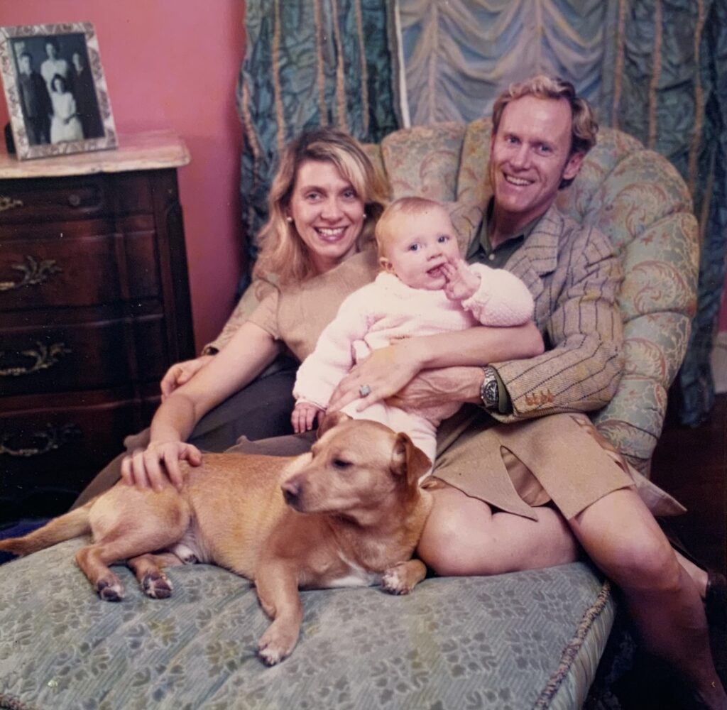 family portrait on chaise